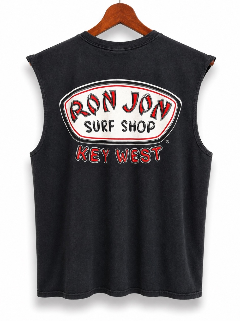 Ron Jon Surf Shop Key West Muscle Tee Vintage Faded Graphic Tank Large